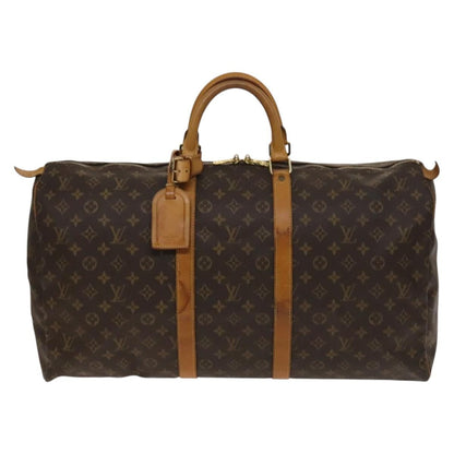 Louis Vuitton Keepall Bag Monogram Canvas, BROWN, CANVAS, Travel bag