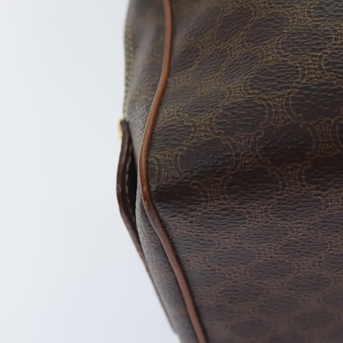 Celine Macadam Pochette Canvas and Leather, BROWN, CANVAS, Clutche & pouche