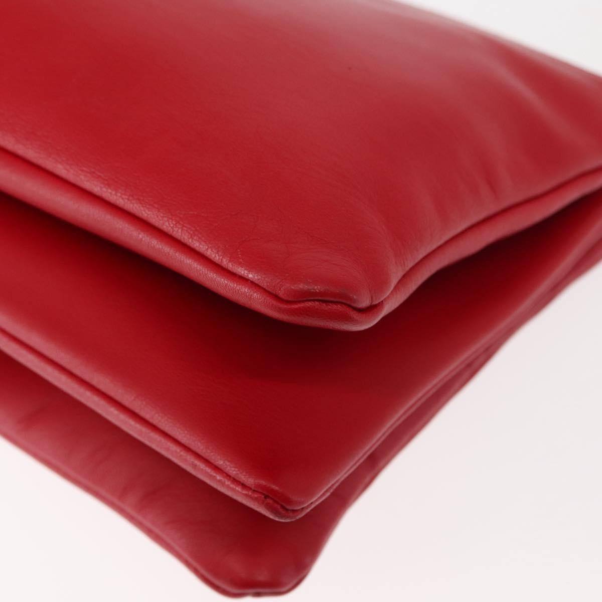 Celine Trio Crossbody Bag Leather, RED, LEATHER, Crossbody bag