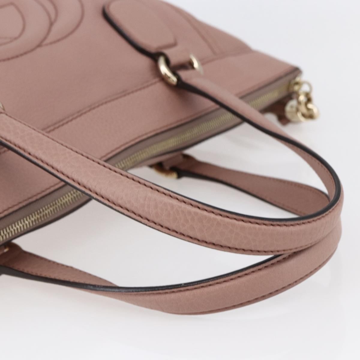 Gucci Soho Zip Tote Leather, PINK, LEATHER, Tote bag