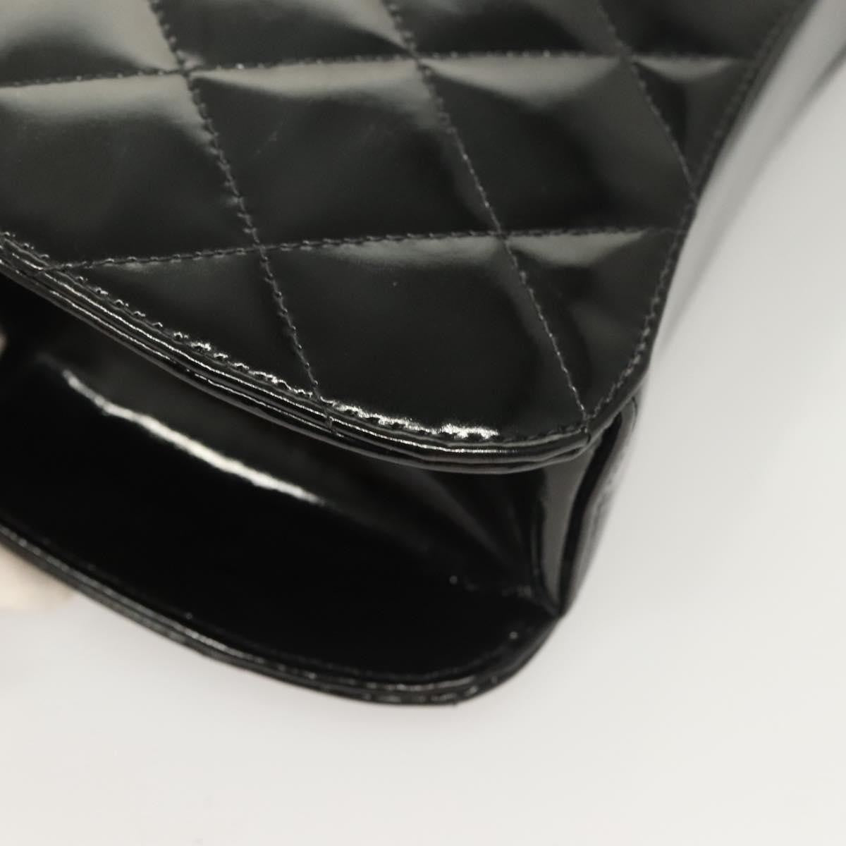 Chanel Vintage ID Bracelet Flap Bag Quilted Patent, BLACK, PATENT_LEATHER, Handbag