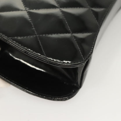 Chanel Vintage ID Bracelet Flap Bag Quilted Patent, BLACK, PATENT_LEATHER, Handbag