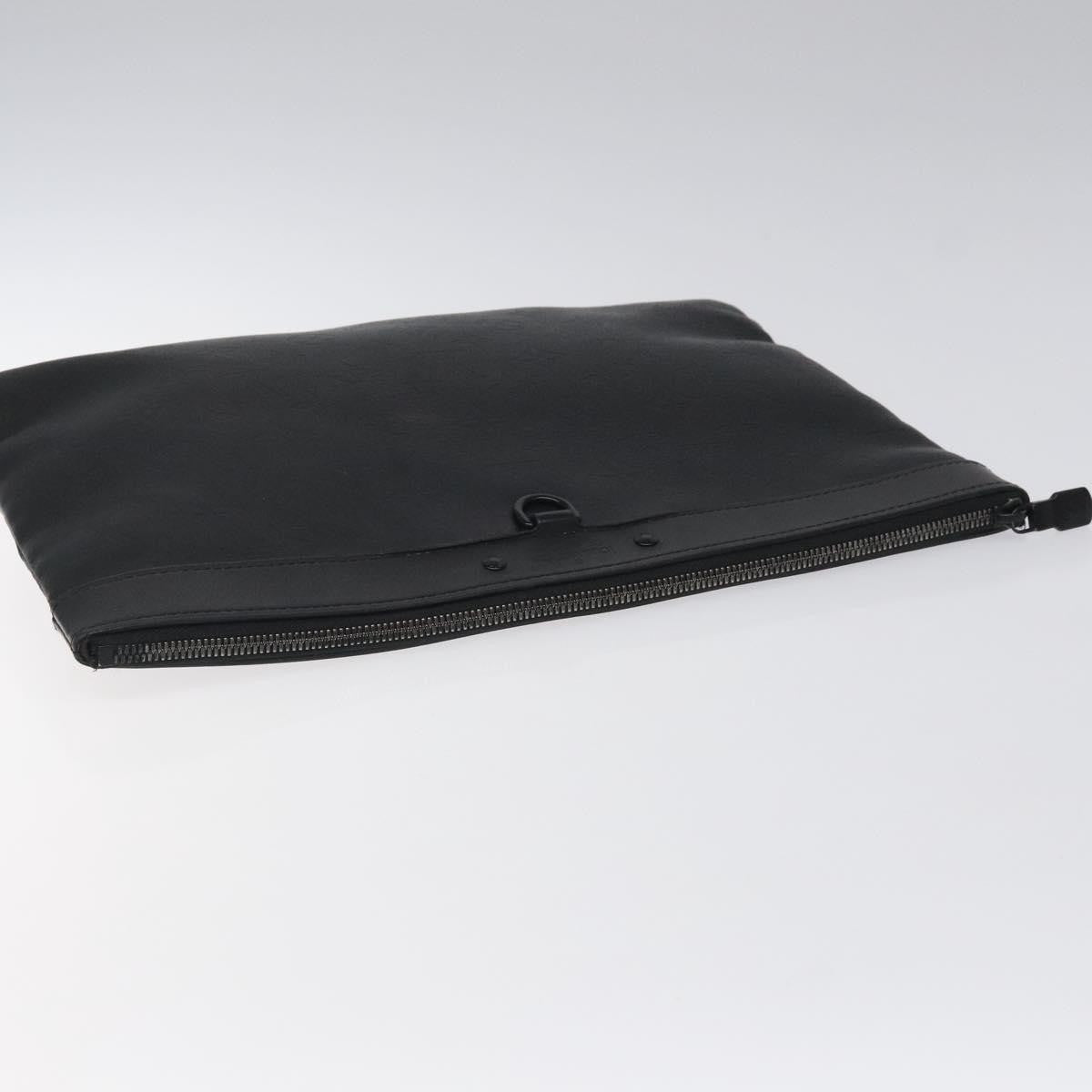 Louis Vuitton Discovery Pochette Monogram Shadow Leather, BLACK, LEATHER, Clutche & pouche