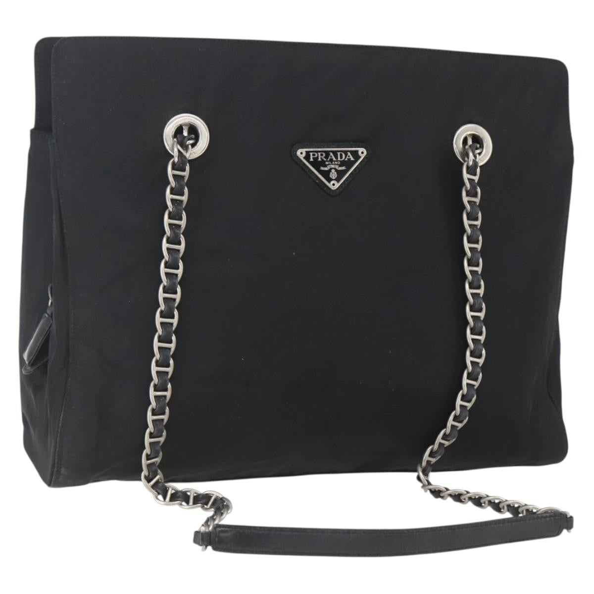 Prada Vintage Shoulder Bag Tessuto, BLACK, NYLON, Shoulder bag