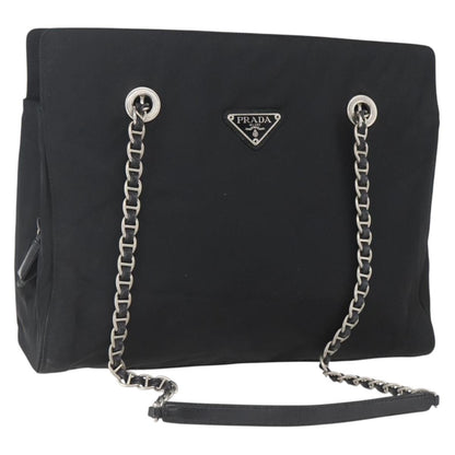 Prada Vintage Shoulder Bag Tessuto, BLACK, NYLON, Shoulder bag