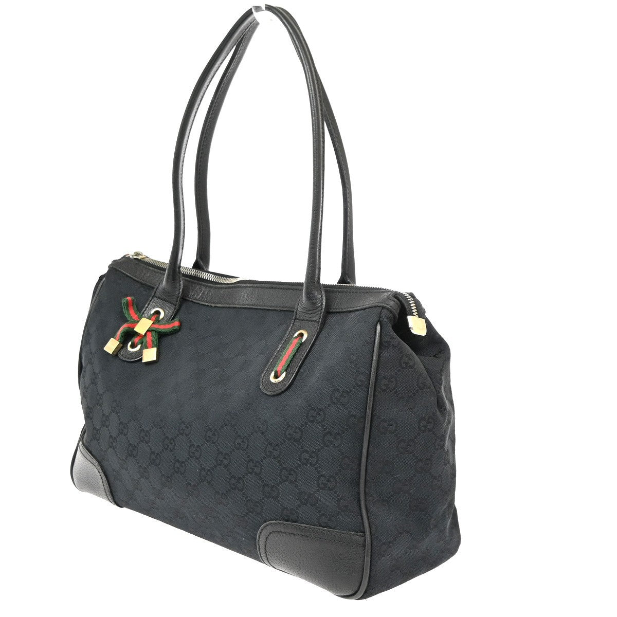 Gucci Princy Tote GG Canvas, BLACK, CANVAS, Tote bag