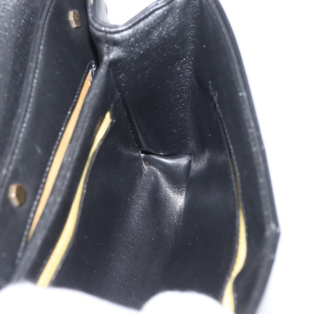 Christian Dior Vintage CD Logo Shoulder Bag Leather, BLACK, LEATHER, Shoulder bag
