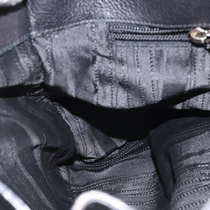 Salvatore Ferragamo Gancini handbag Leather, BLACK, LEATHER, Handbag