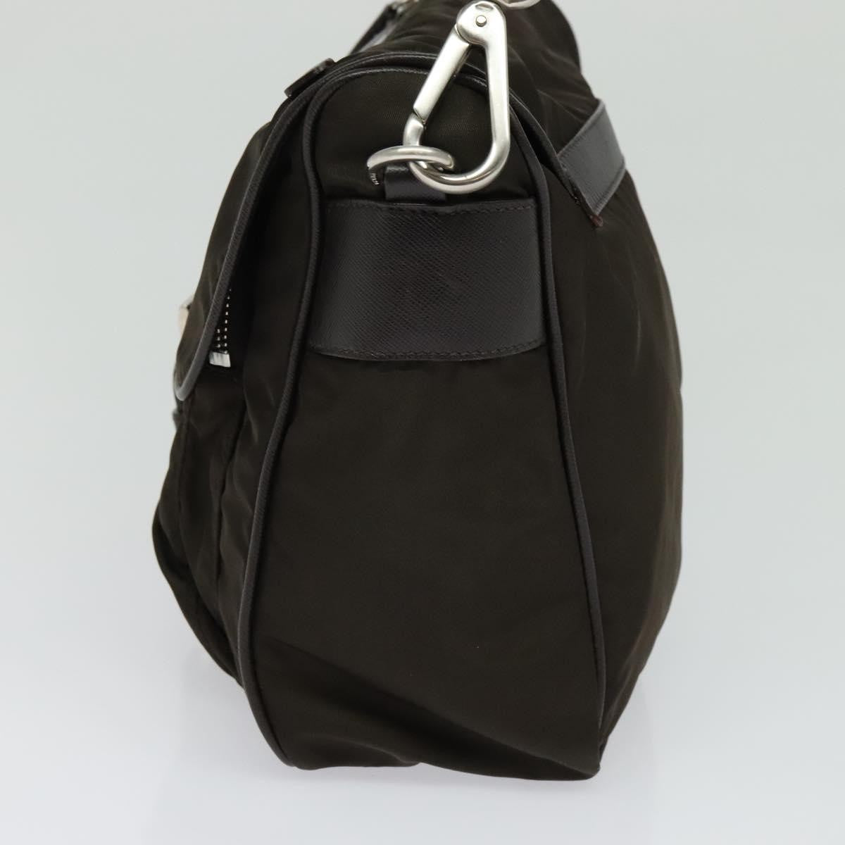 Prada Vintage Flap Shoulder Bag Nylon, Khaki, Nylon, Shoulder Bag