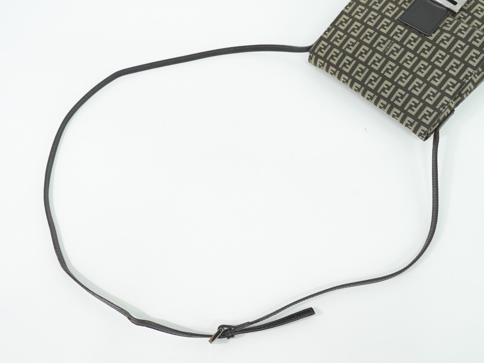 Fendi Mamma Baguette Shoulder Bag Canvas, BROWN, CANVAS, Shoulder bag