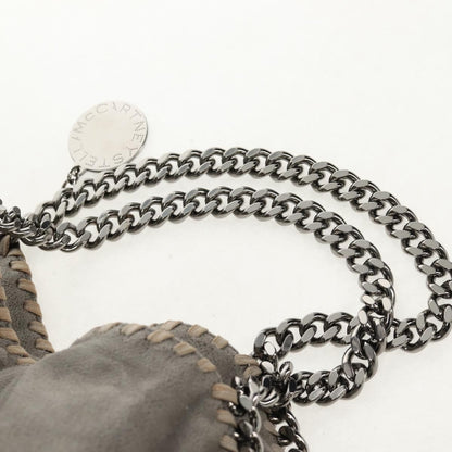 Stella McCartney Falabella Fold Over Bag Faux Leather, GRAY, POLYESTER, Shoulder bag
