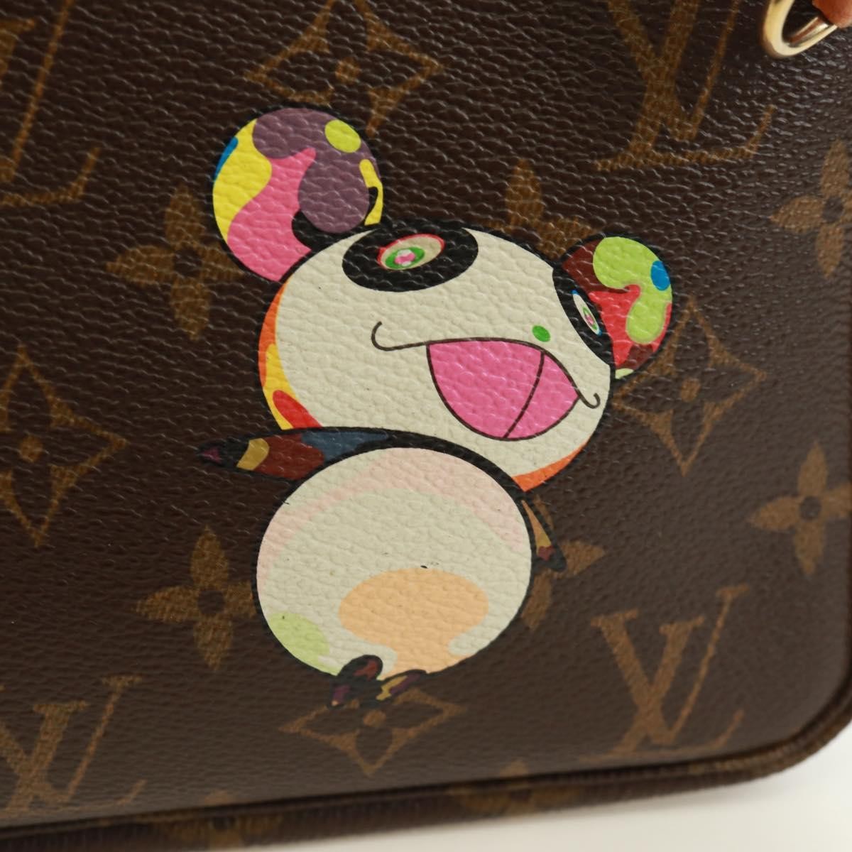 Louis Vuitton Pochette Accessoires Limited Edition Monogram Murakami Panda, BROWN, CANVAS, Clutche & pouche