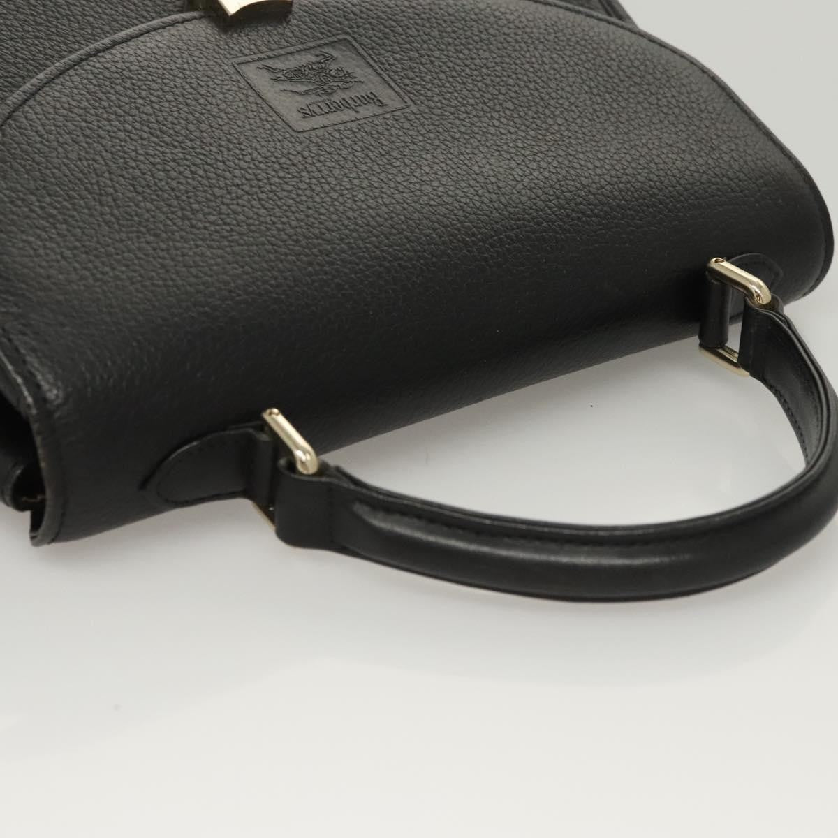 Burberry Vintage Handbag Leather, BLACK, LEATHER, Handbag