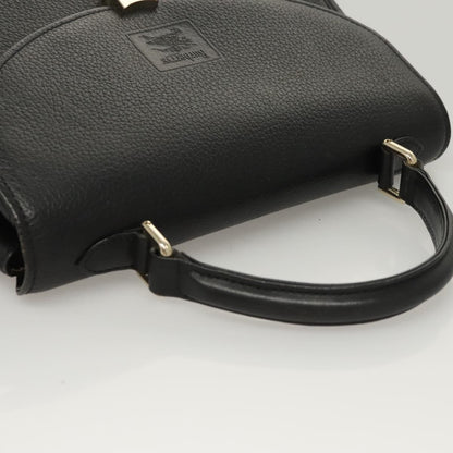 Burberry Vintage Handbag Leather, BLACK, LEATHER, Handbag