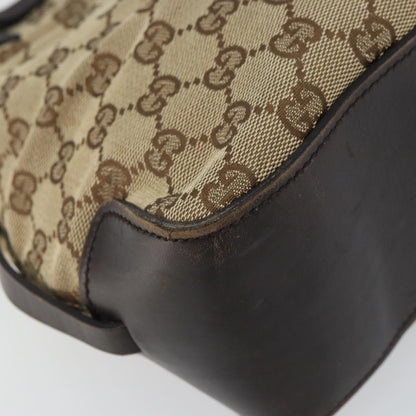 Gucci Belted Bucket Tote GG Canvas with Leather, BEIGE, CANVAS, Tote bag