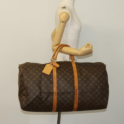 Louis Vuitton Keepall Bandouliere Bag Monogram Canvas, BROWN, CANVAS, Travel bag