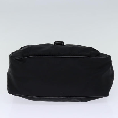Prada Buckle Messenger Bag Tessuto, BLACK, NYLON, Shoulder bag