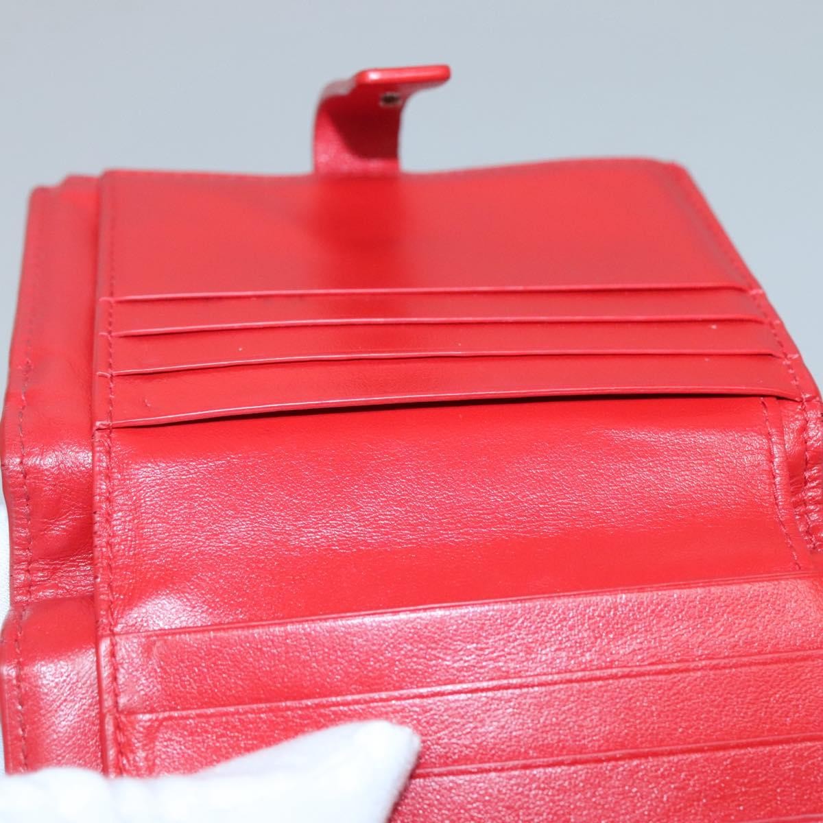 Bottega Veneta Bifold Coin Pocket Card Holder Intrecciato Nappa, RED, LEATHER, Wallets