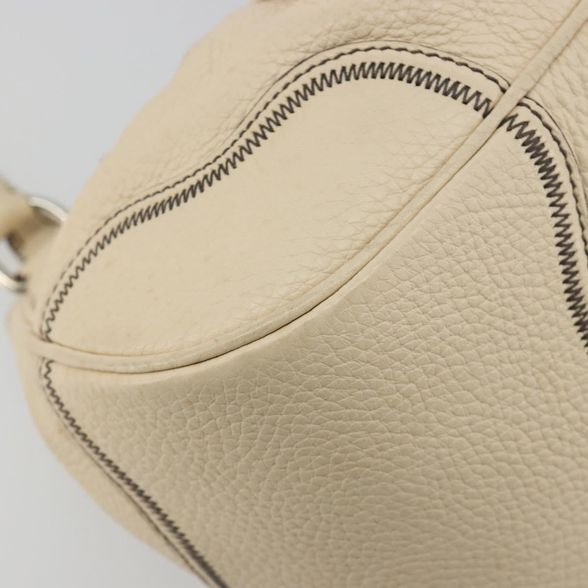 Prada Vintage Handbag Leather, White, Leather, Handbag