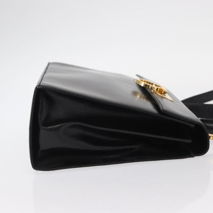 Salvatore Ferragamo Convertible Top Handle Bag Leather, BLACK, LEATHER, Handbag