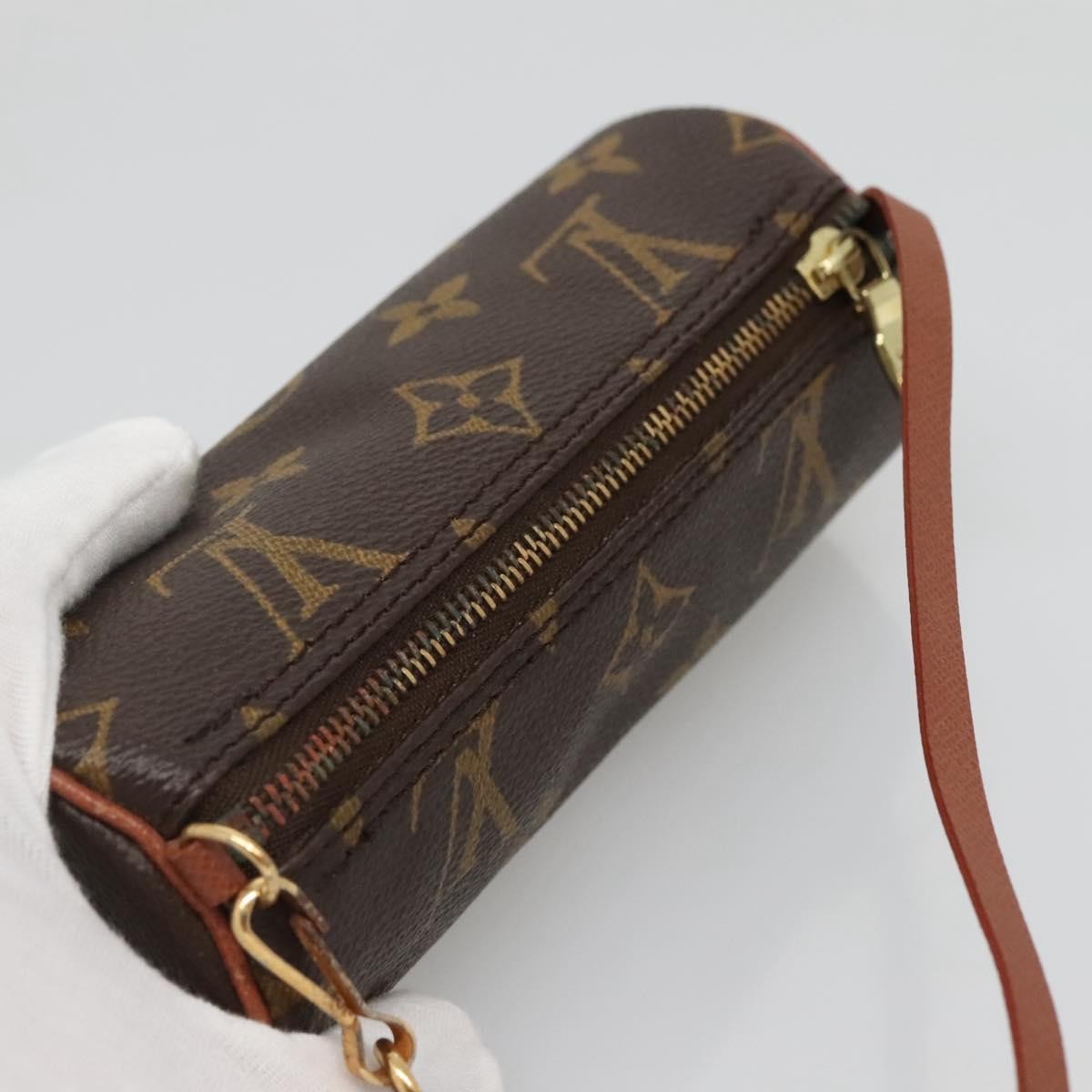 Louis Vuitton Papillon Pochette Monogram Canvas, BROWN, CANVAS, Clutche & pouche
