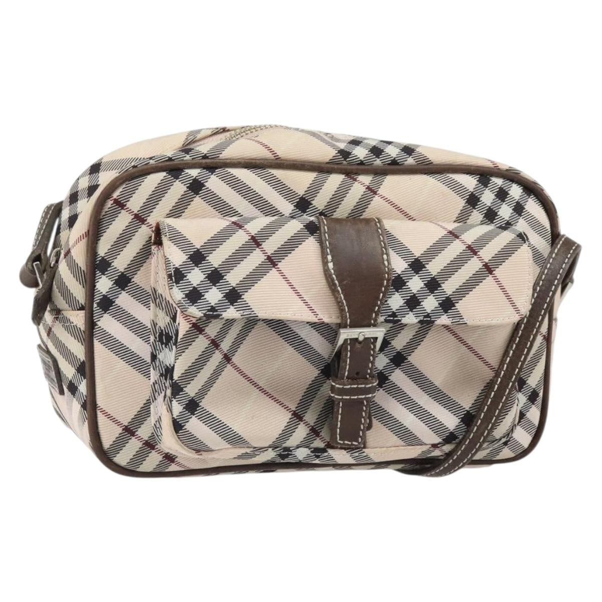 Burberry Nova Check Blue Label Nylon, BEIGE, NYLON, Shoulder bag