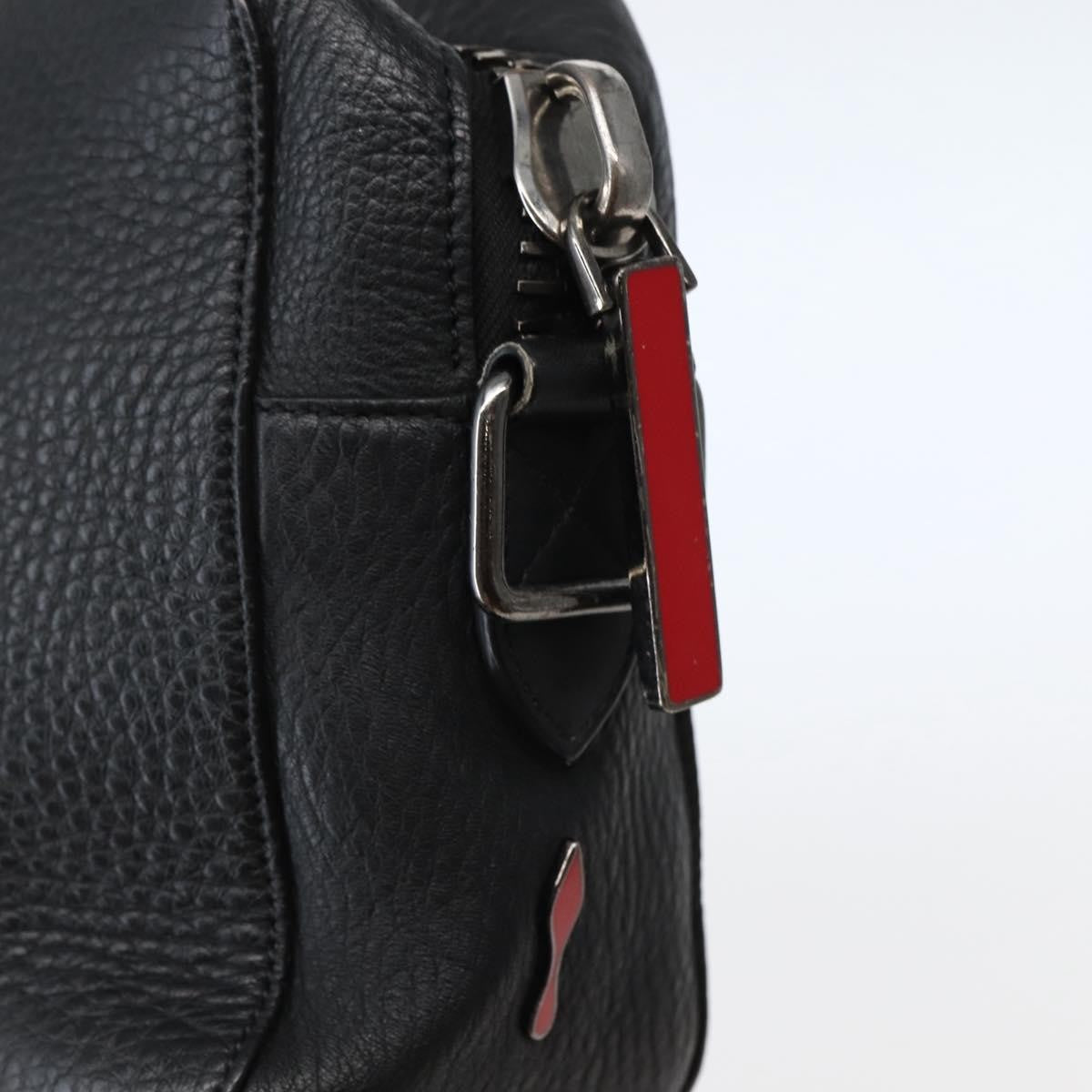 Christian Louboutin Loubiclutch Leather, BLACK, LEATHER, Clutche & pouche