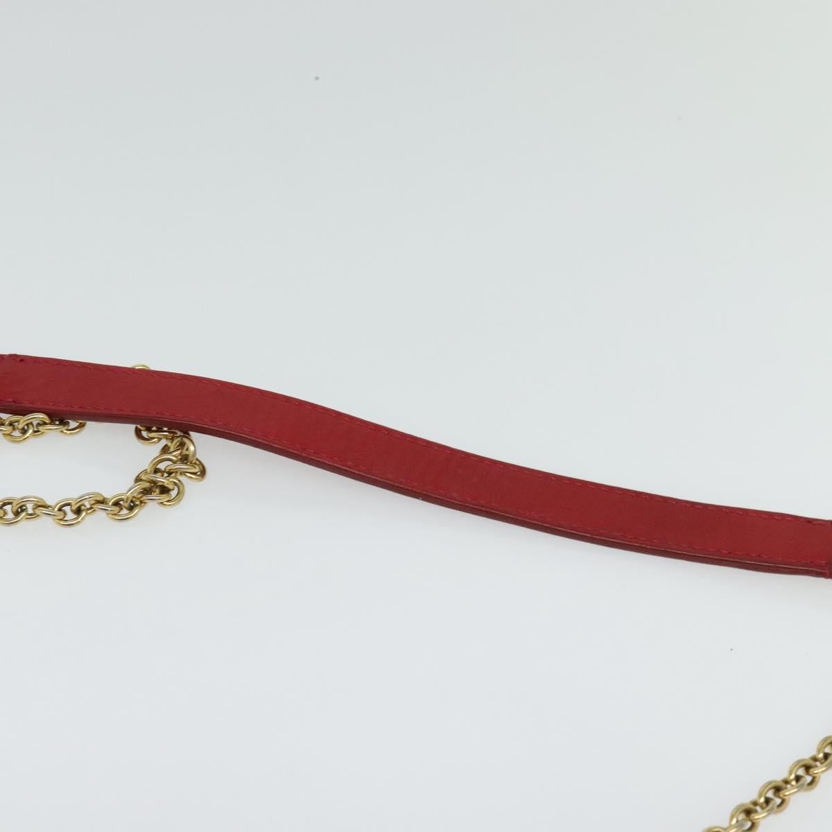 Celine Shoulder Bag Leather, RED, LEATHER, Shoulder bag