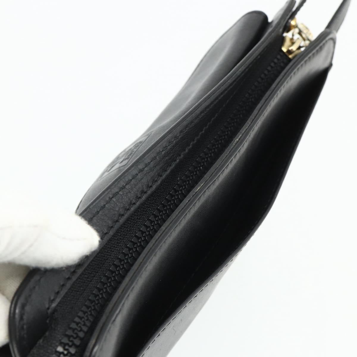 Celine Clutch Bag Leather, Black, Leather, Clutch