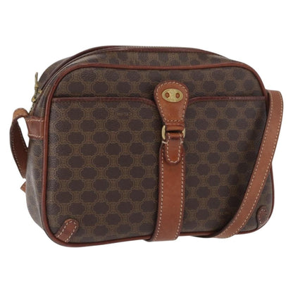 Celine Macadam Shoulder Bag Canvas, BROWN, CANVAS, Shoulder bag