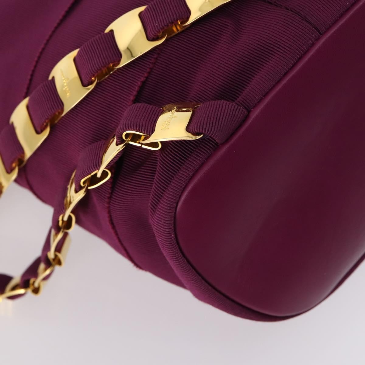 Salvatore Ferragamo Vala Backpack Canvas, PURPLE, CANVAS, Backpack