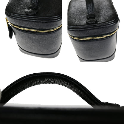 Chanel Vintage Timeless Vanity Case Caviar, BLACK, CALFSKIN, Handbag