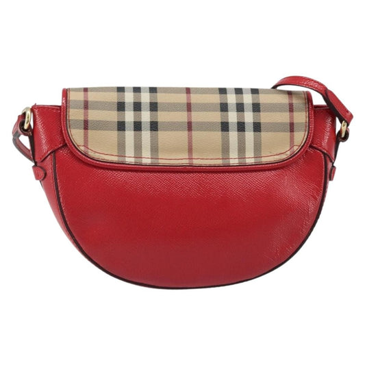 Burberry Maydown Crossbody Bag Haymarket Coated Canvas and Leather, BEIGE, CANVAS, Shoulder bag