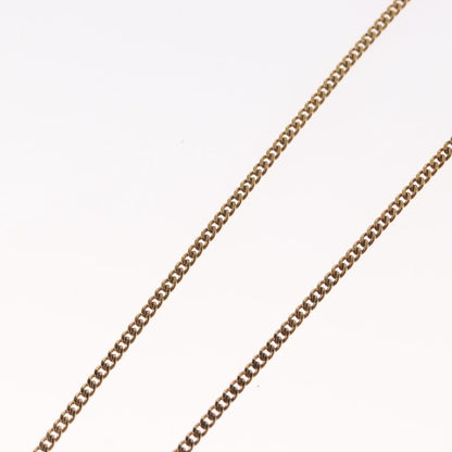 Christian Dior Vintage Logo Round Pendant Necklace Metal and Crystals, GOLD, METAL, Necklace