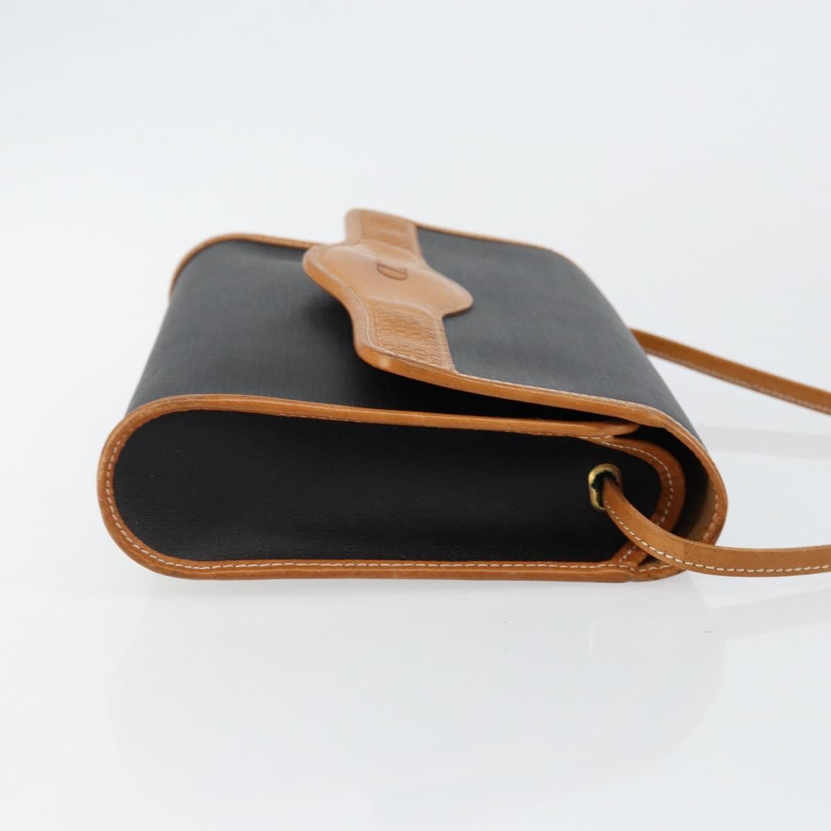 Christian Dior Vintage CD Logo Shoulder Bag Leather, BLACK, LEATHER, Shoulder bag