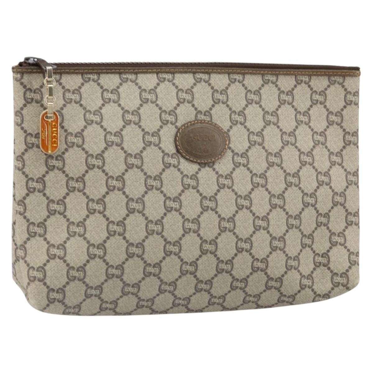 Gucci GG Plus Supreme Pouch Canvas, BEIGE, CANVAS, Clutche & pouche