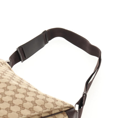 Gucci Flap Messenger GG Canvas, BEIGE, CANVAS, Shoulder bag