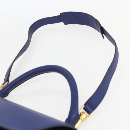 Celine Trapeze Bag Leather with Suede, BLUE, LEATHER, Handbag