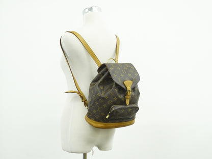 Louis Vuitton Vintage Montsouris Backpack Monogram Canvas, BROWN, CANVAS, Backpack