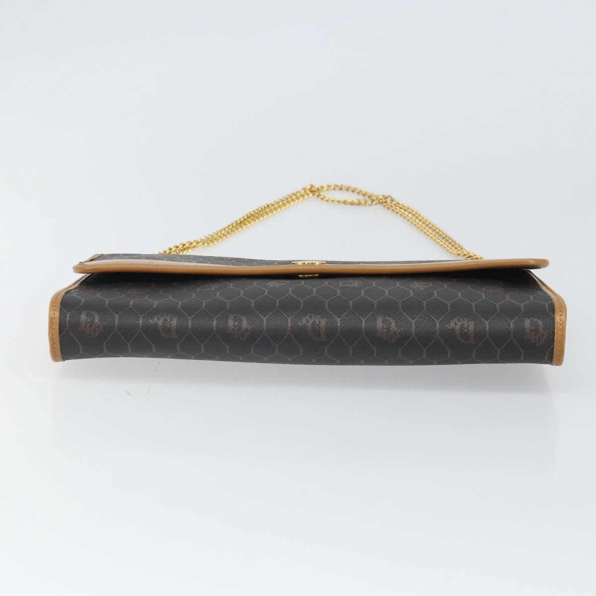 Christian Dior Vintage Honeycomb chain Canvas, BLACK, CANVAS, Shoulder bag