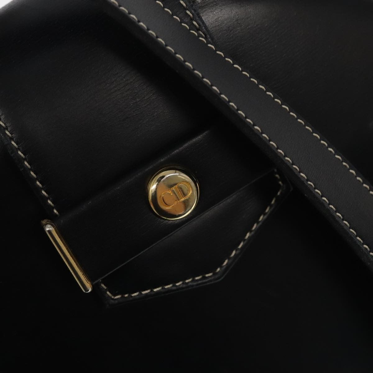 Christian Dior CD Shoulder bag Leather, BLACK, LEATHER, Shoulder bag