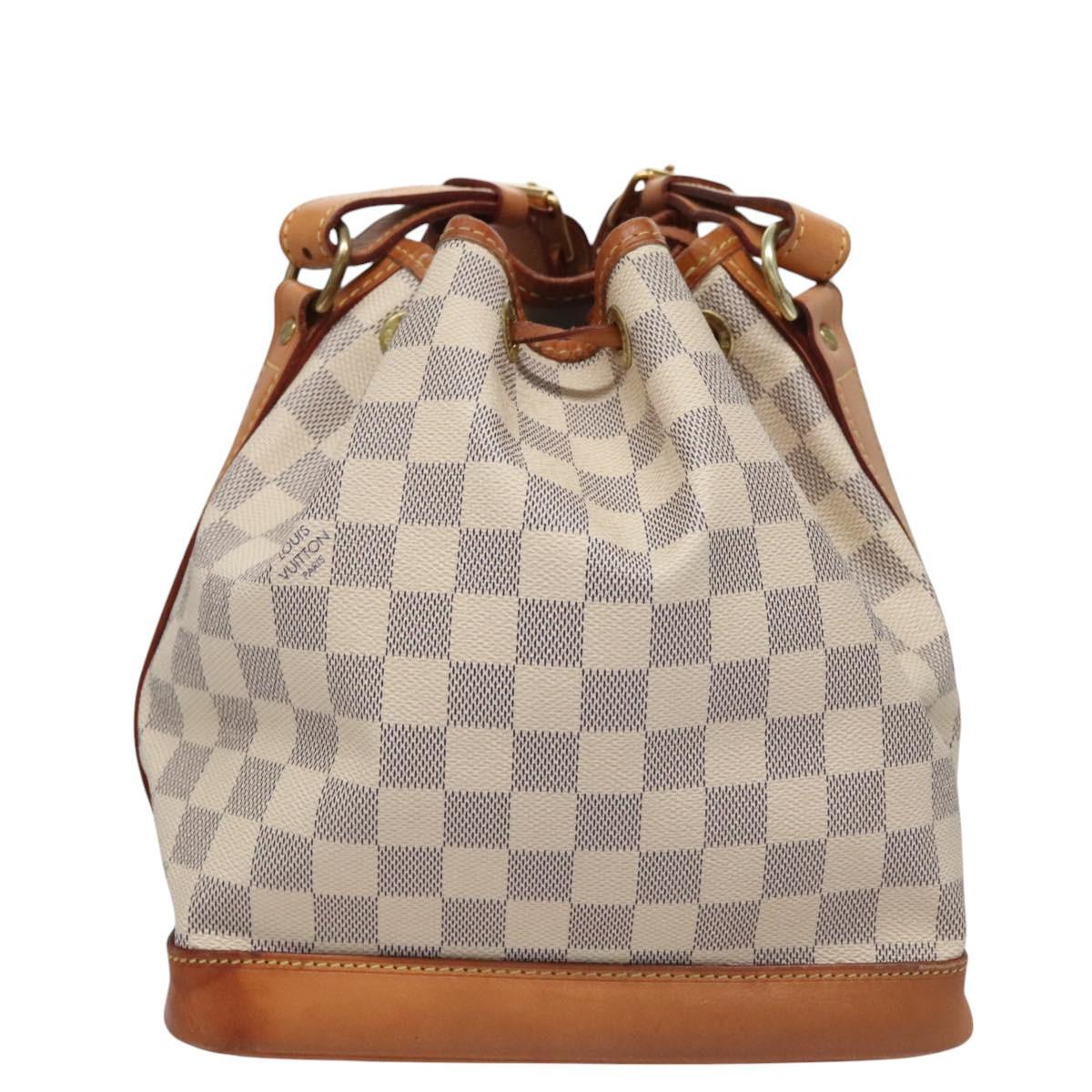 Louis Vuitton Noe Shoulder bag Damier azur, WHITE, CANVAS, Shoulder bag
