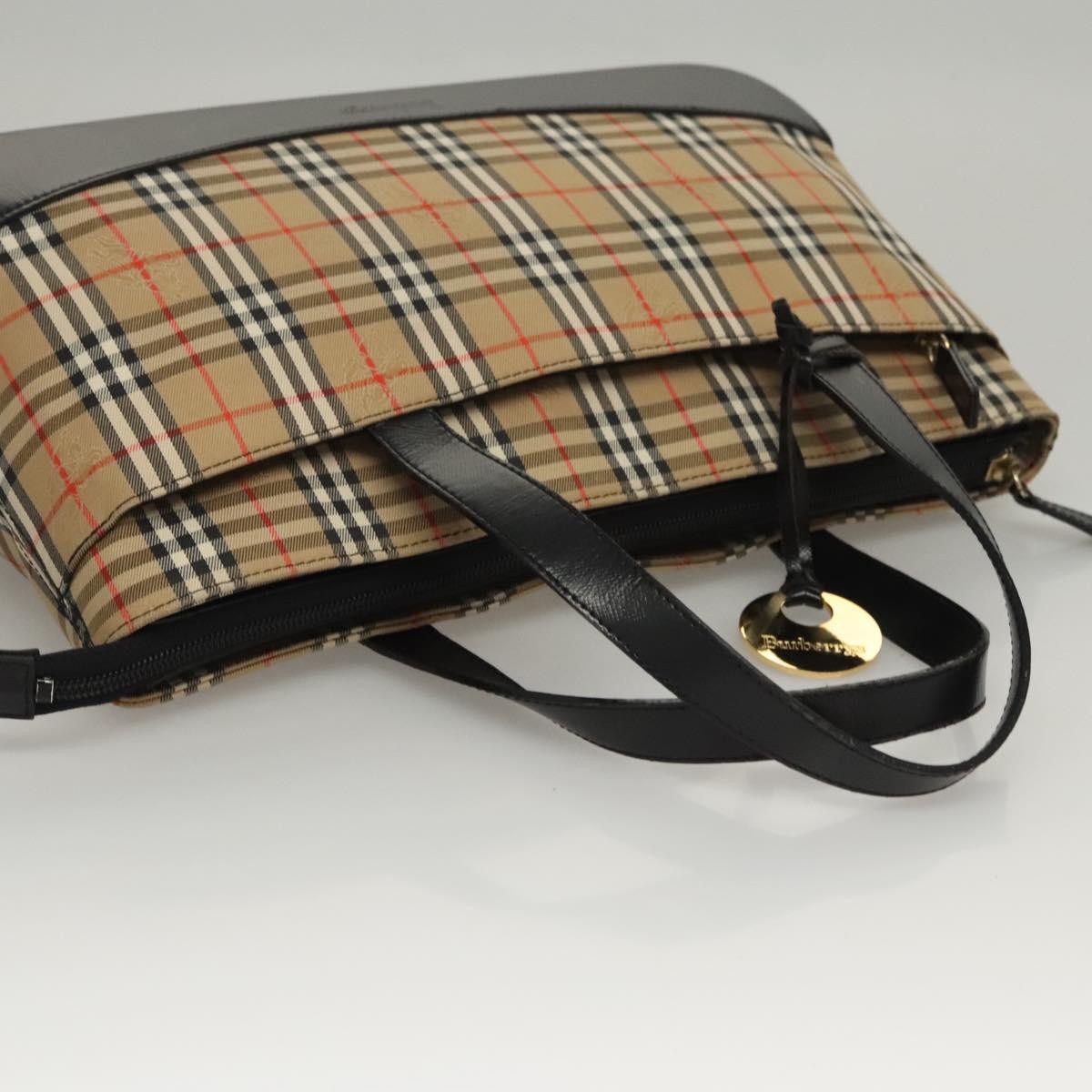Burberry Nova Check Handbag Nova Check Canvas and leather, BEIGE, CANVAS, Handbag