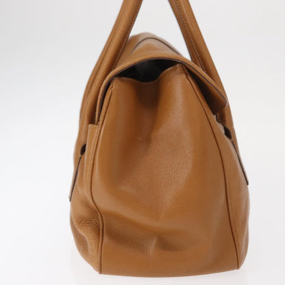 Salvatore Ferragamo Gancini Shoulder Bag Leather, BROWN, LEATHER, Shoulder bag