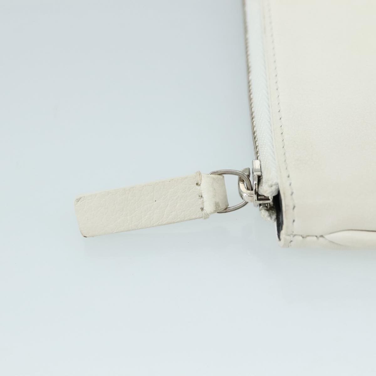 Balenciaga Everyday Logo Pouch Printed Leather, WHITE, LEATHER, Clutche & pouche