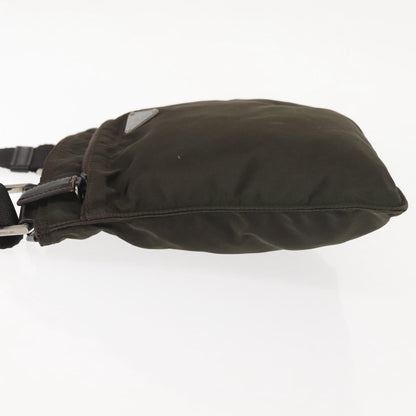 Prada Front Pocket Messenger Bag Tessuto, Khaki, Nylon, Shoulder Bag
