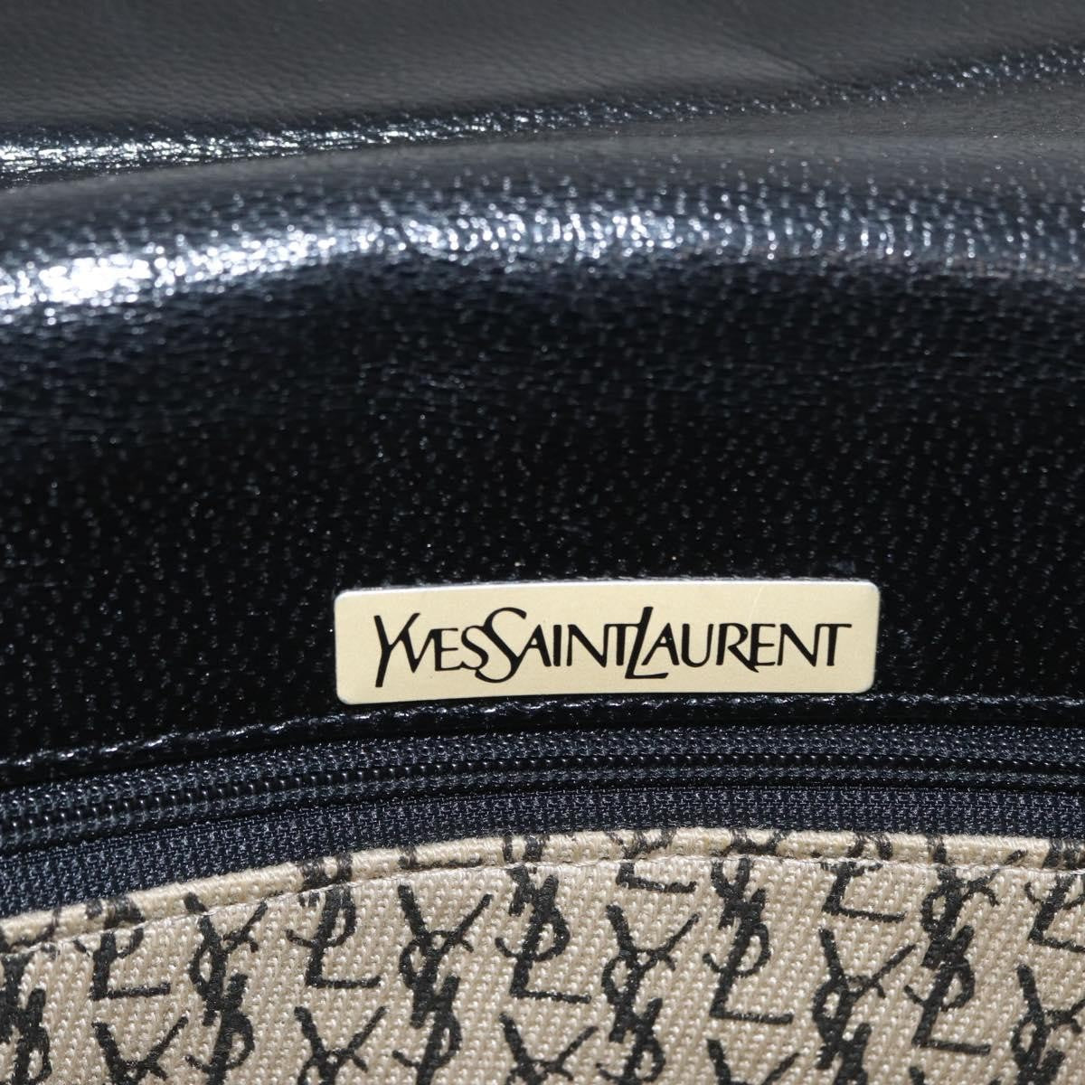 Saint Laurent Vintage Shoulder Bag Leather, BLACK, LEATHER, Shoulder bag