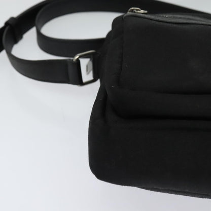 Saint Laurent Front Pocket Crossbody Bag Canvas, BLACK, CANVAS, Shoulder bag