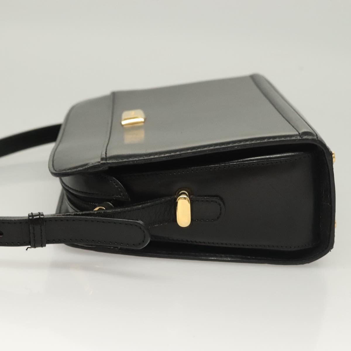 Bally Vintage Shoulder Bag Leather, Black, Leather, Shoulder Bag