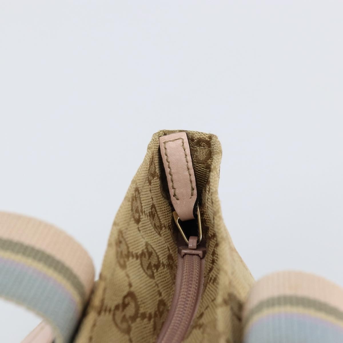 Gucci Web Zip Tote GG Canvas, BEIGE, CANVAS, Tote bag